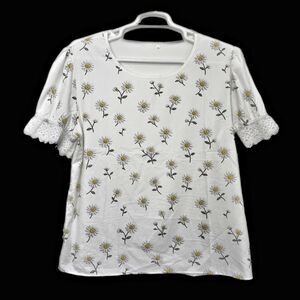 Womens Floral Cottage Plus Size Tunic Top 5X Feminine Dainty Cottage Summer